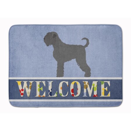 Carolines Treasures Black Russian Terrier Welcome Machine Washable Memory Foam Mat BB8293RUG